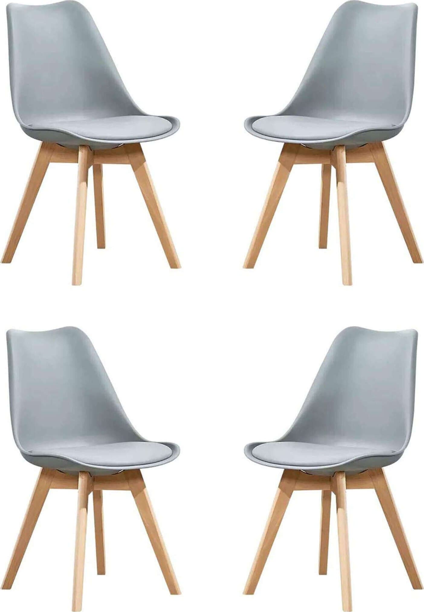 MARGOT---Set-di-4-sedie-moderna-imbottita-con-gambe-in-legno-Grigio-Milani-Home