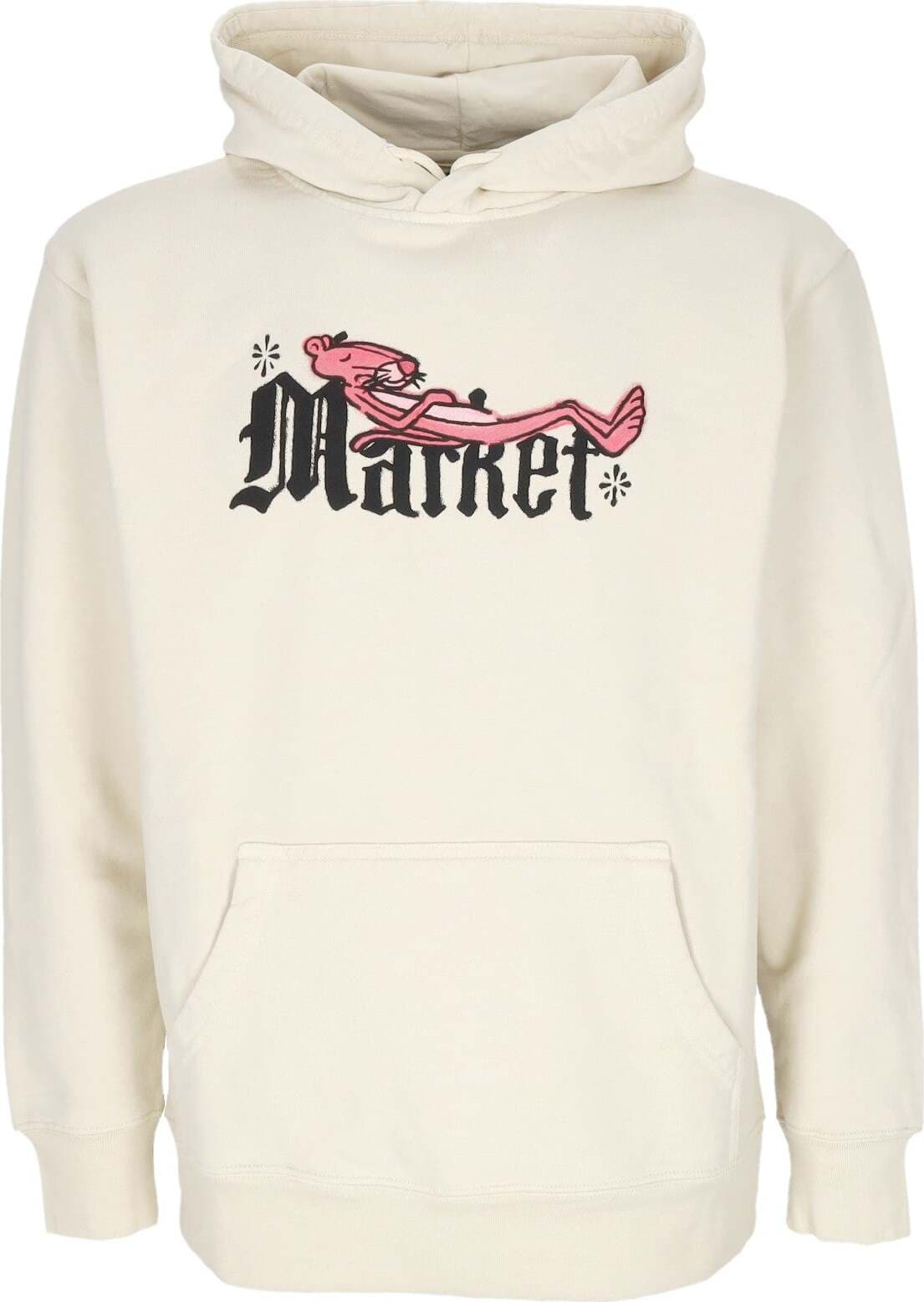 MARKET-Felpa-Cappuccio-Uomo-Swap-Meet-Hoodie-X-Pink-Panther-Ecru-da-uomo