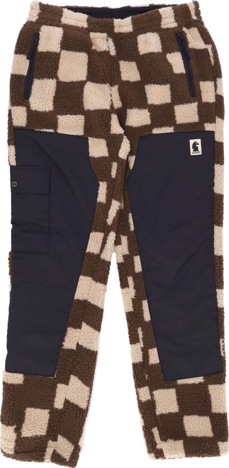 MARKET-Orsetto-Uomo-Chess-Club-Jacquard-Sherpa-Pants-Brown-da-uomo
