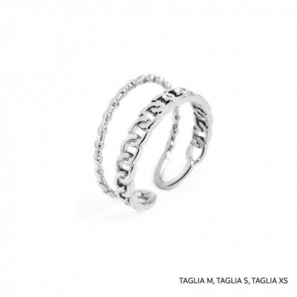 Marlù---ANELLO-DOPPIA-FASCIA-GRUMETTA-E-PUNTINATA-ACCIAIO