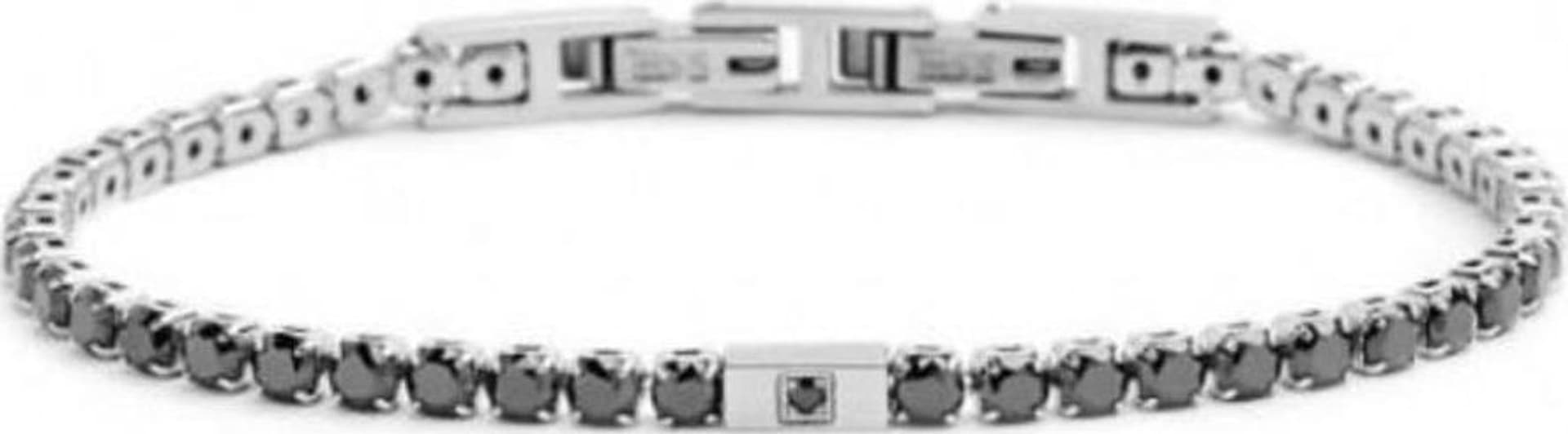 Marlù---BRACCIALE-TENNIS-ZIRCONI-NERI-3MM-ACCIAIO