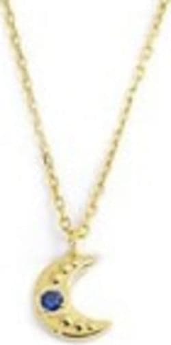 Marlù---COLLANA-LUNA-PENDENTE-CON-ZIRCONE-BLU-PVD-ORO