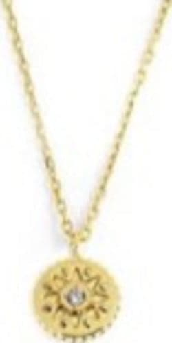 Marlù---COLLANA-MEDAGLIETTA-PENDENTE-SOLE-CON-ZIRCONE-BIANCO-PVD-ORO