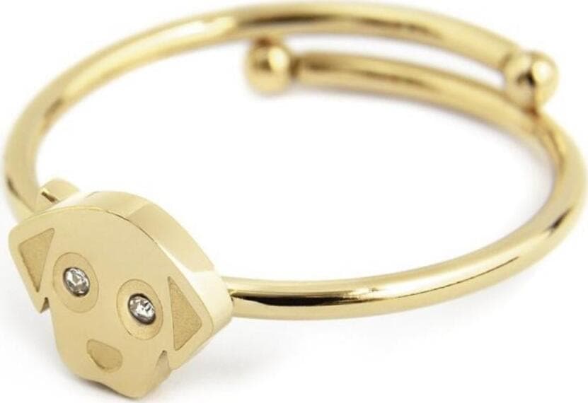 MARLÙ-ANELLO-CANE-CON-CRISTALLI-BIANCHI-PVD-ORO