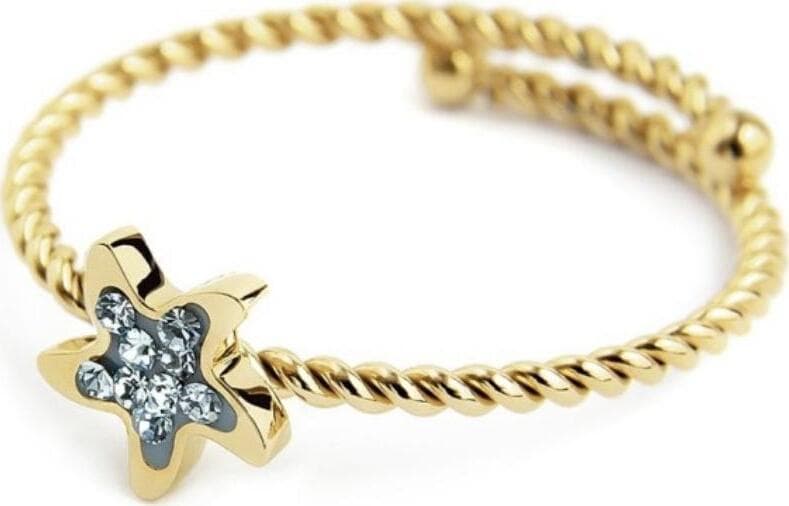 MARLÙ-ANELLO-STELLA-MARINA-CON-CRISTALLI-AZZURRI-PVD-ORO