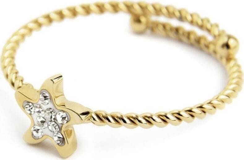 MARLÙ-ANELLO-STELLA-MARINA-CON-CRISTALLI-BIANCHI-PVD-ORO