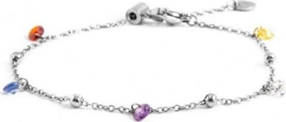 Marlù-BRACCIALE-ACCIAIO-CON-CRISTALLI-COLORATI-E-SFERE