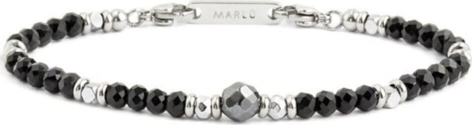 MARLÙ-BRACCIALE-AGATA-NERA-ED-EMATITE-ACCIAIO