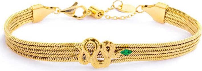Marlù-Bracciale-catena-multifilo-con-serpente-e-zircone