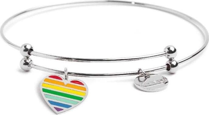 Marlù-BRACCIALE-RIGIDO-CON-PENDENTE-CUORE-ARCOBALENO-ACCIAIO