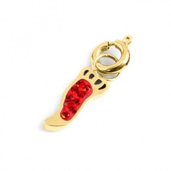 Marlù-CHARM-PVD-ORO-STRASS-ROSSI-CORNO