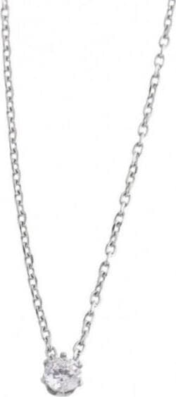 Marlù-COLLANA-ACCIAIO-CON-SOLITARIO-3-MM