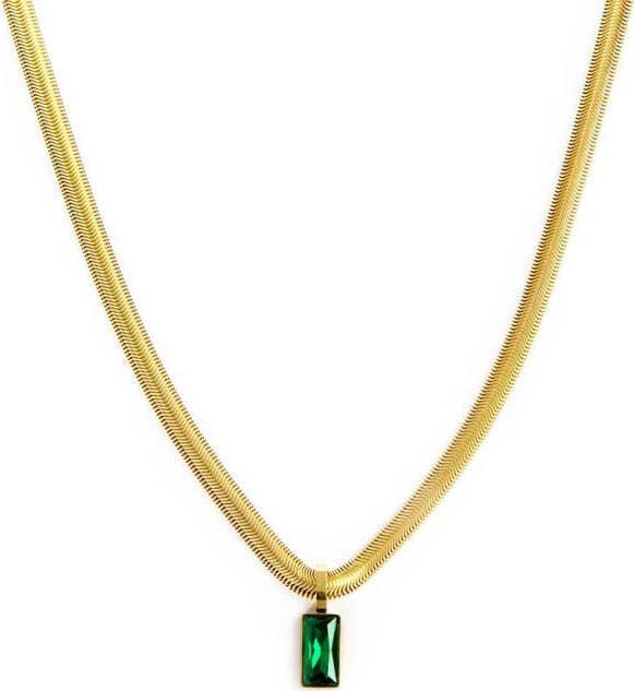 Marlù-Collana-catena-snake-cristallo-baguette-centrale