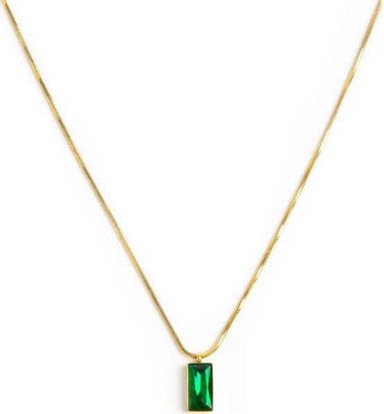 Marlù-Collana-catena-snake-quadrata-cristallo-baguette-centrale