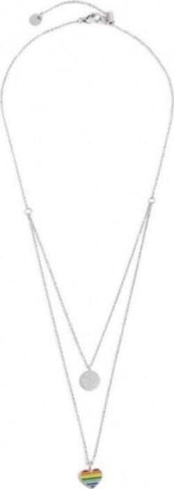 Marlù-COLLANA-DOPPIA-CATENA-CON-PENDENTE-CUORE-ARCOBALENO-ACCIAO