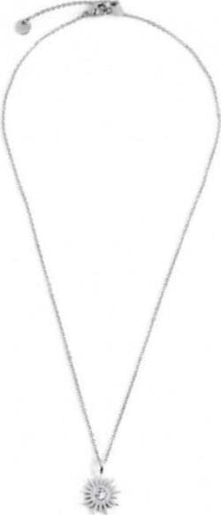 Marlù-Collana-Pendente-Sole-Cristalli-Bianchi-Acciaio