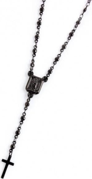 Marlù-COLLANA-ROSARIO-RETTANGOLARE-PVD-NERO