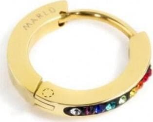 Marlù-MONO-ORECCHINIO-CERCHIO-PVD-ORO-13MM-CRISTALLI-MULTICOLOR
