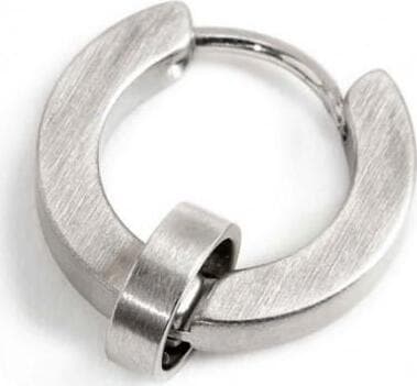Marlù-MONO-ORECCHINO-CERCHIO-ACCIAIO-14MM-SP-2,30MM-CON-ANELLO