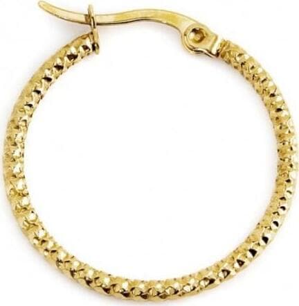 Marlù-MONO-ORECCHINO-CERCHIO-PVD-ORO-MARTELLATO-DIAMETRO-2,6CM