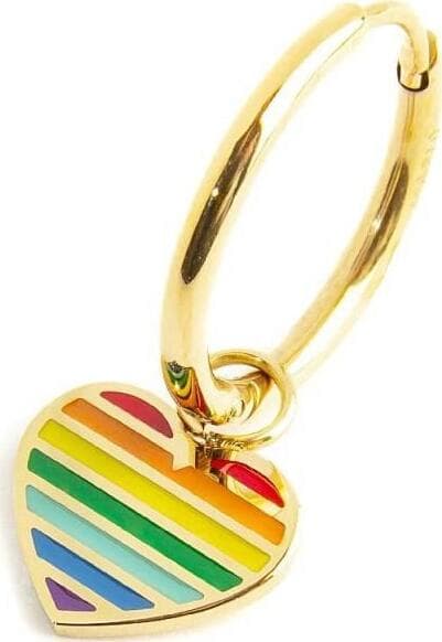 Marlù-MONO-ORECCHINO-CON-PENDENTE-CUORE-ARCOBALENO-PVD-ORO