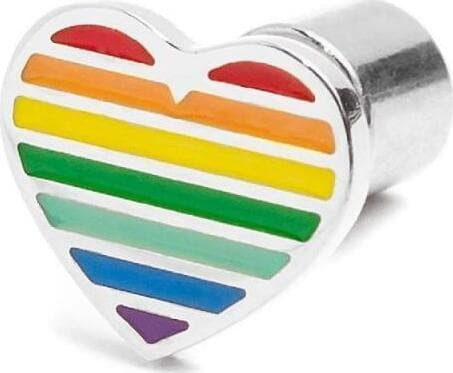 Marlù-MONO-ORECCHINO-CUORE-ARCOBALENO-ACCIAIO