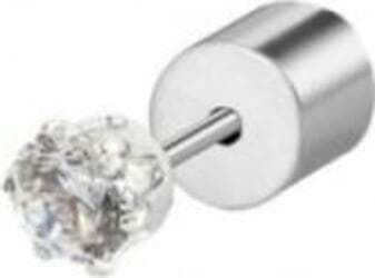 MARLU’---ORECCHINO-CON-ZIRCONE-BIANCO-3MM-ACCIAIO