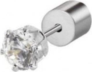 MARLU’---ORECCHINO-CON-ZIRCONE-BIANCO-4MM-ACCIAIO
