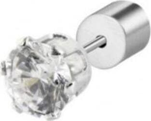 MARLU’---ORECCHINO-CON-ZIRCONE-BIANCO-5MM-ACCIAIO
