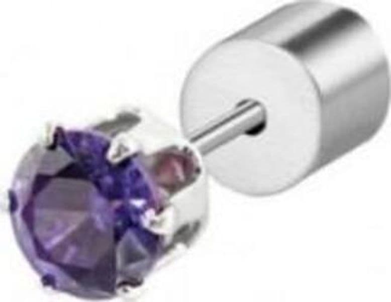 MARLU’---ORECCHINO-CON-ZIRCONE-VIOLA-4MM-ACCIAIO