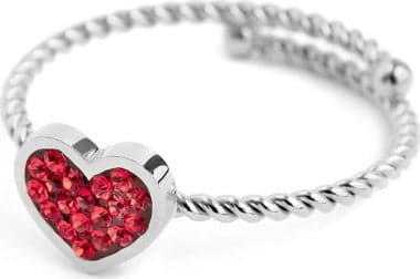 MARLU'--ANELLO-CUORE-CON-CRISTALLI-ROSSI-ACCIAIO