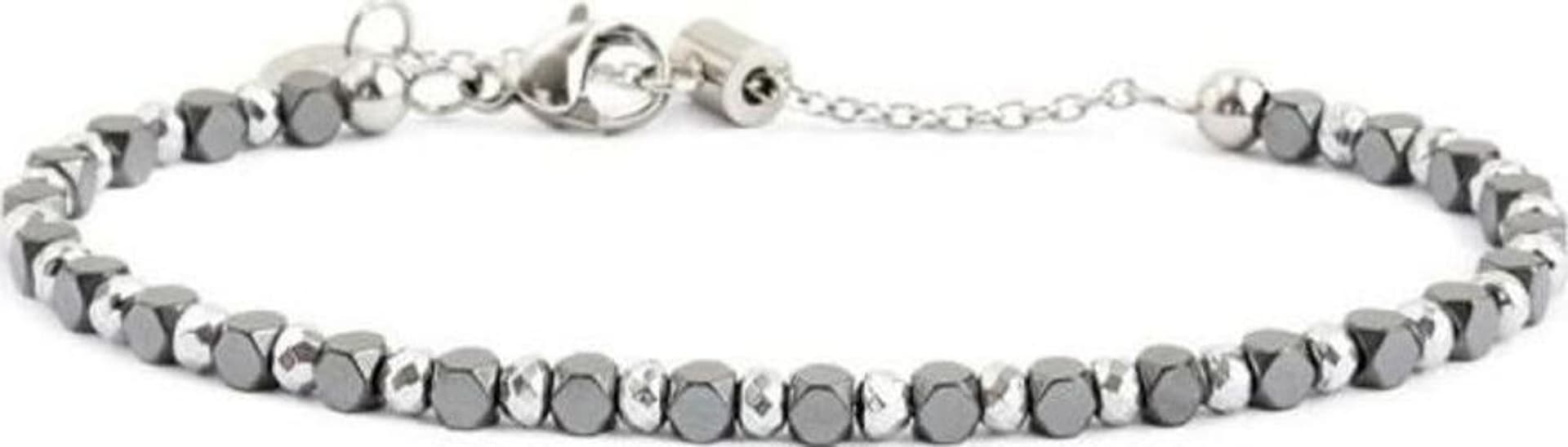 MARLU'-BRACCIALE-EMATITE-CUBICA-ACCIAIO