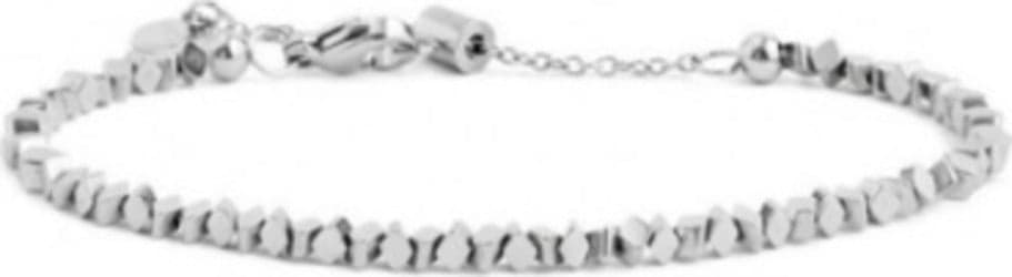 MARLU'-BRACCIALE-EMATITE-DIAGONALE-ACCIAIO