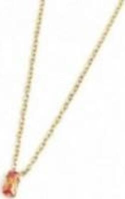 MARLU'-COLLANA-CON-CRISTALLO-BAGUETTE-ARANCIONE-PVD-ORO