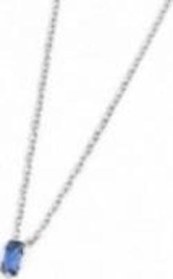 MARLU'-COLLANA-CON-CRISTALLO-BAGUETTE-BLU-ACCIAIO