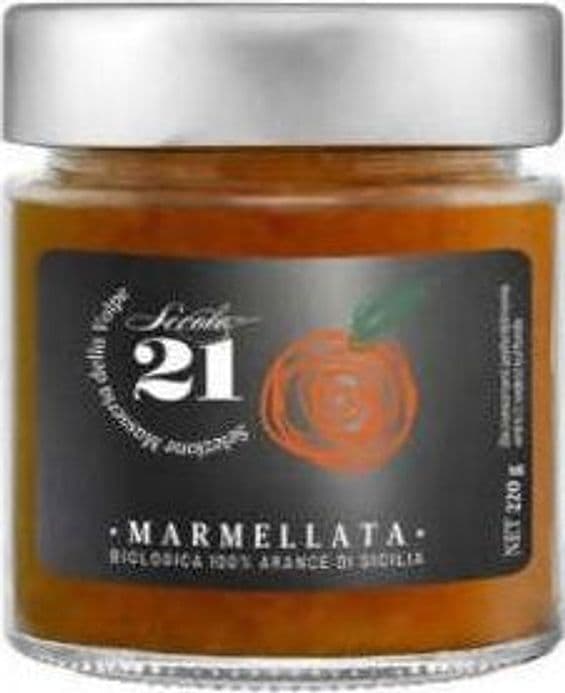 Marmellata Di Arancia Artigianale Solo Frutta 230 G Con Zucchero Di Canna e Succo Di Limone Secolo21