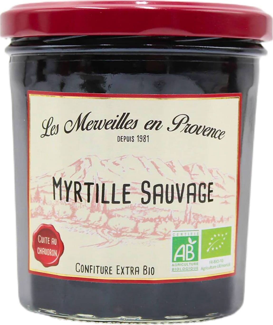 Marmellata Di Mirtilli Selvatici Bio Extra Biologico 370g / Una Confettura Generosa E Autentica Con I Suoi Frutti Di Bosco Interi.