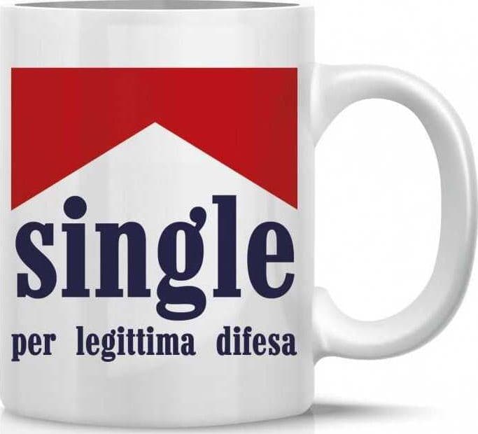 MARPIMAR-Tazza-con-scritta-SINGLE-PER-LEGITTIMA-DIFESA