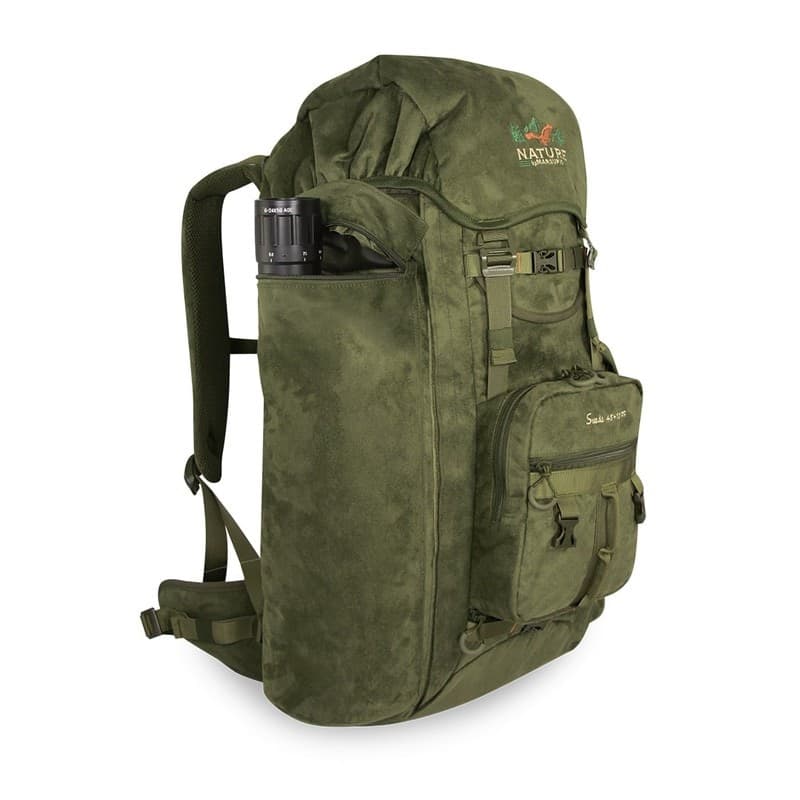 Marsupio-zaino-da-Caccia-Suede-45+10-PF,Verde-espandibile-fino-55-litri-in-microsuede