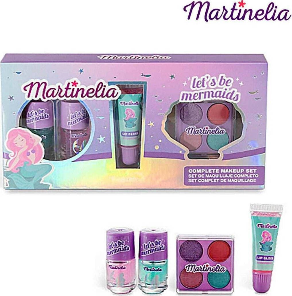 Martinelia Let's Be Mermaids Complete Makeup Set Set Completo Trucco Sirenetta Per Bambine 2 Smalt Una Fard E Un Rossetto