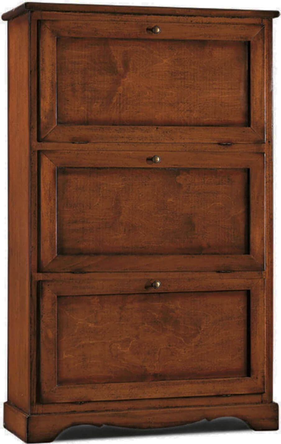 MARY---scarpiera-in-legno-massello-79x30x130-Tinta-noce-Milani-Home