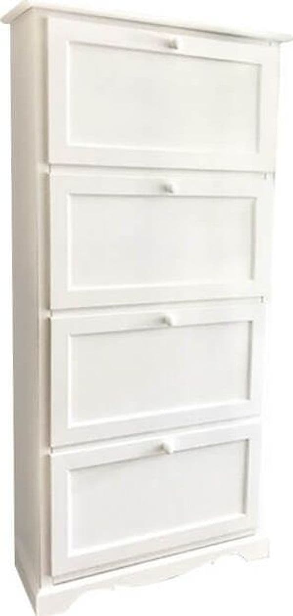 MARY---scarpiera-in-legno-massello-79x30x170-Bianco-Milani-Home