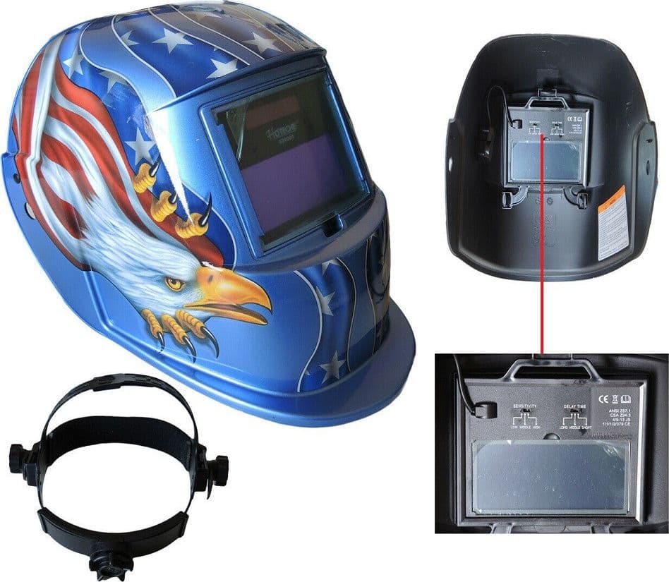 Maschera Per Saldatura Casco Per Fabbro Protezione A Cristalli Liquidi 92x42mm Saldatrici Trade Shop italia - Napoli, Commerciovirtuoso.it