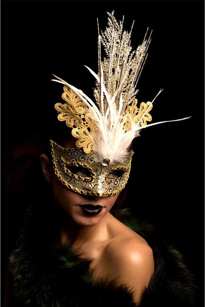 Maschera Rosa in Tessuto con Paillettes, Glitter e Piume maschera per Party Scambio di Coppia Salute e cura della persona/Erotismo e contraccezione/Abbigliamento erotico/Donna/Costumi e travestimenti Kondorama - Martinsicuro, Commerciovirtuoso.it