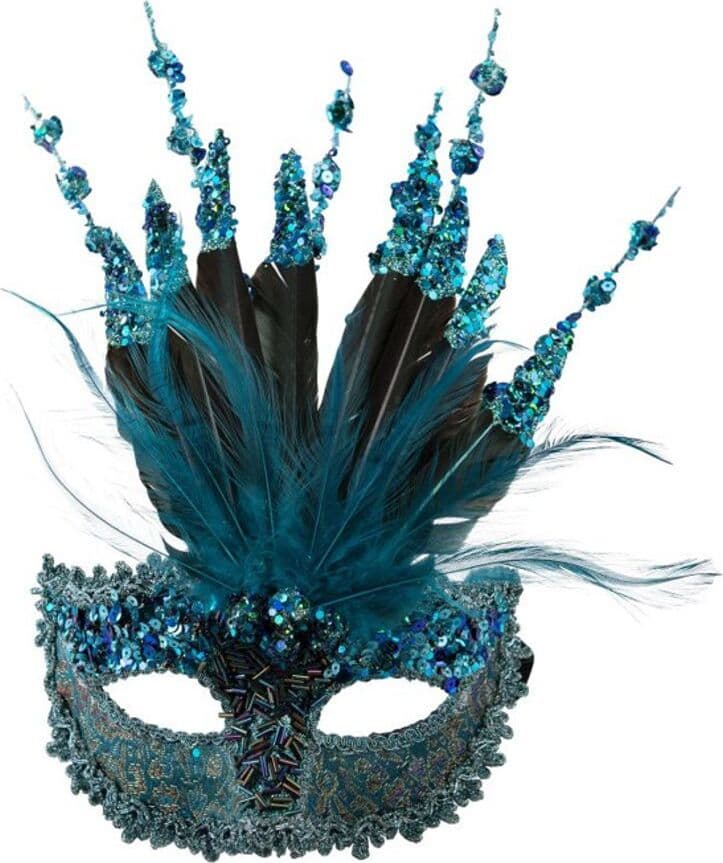 Maschera Turchese con Piume e Decorazioni Travestimento Sexy Elegante Maschera per Party Scambio di Coppia Salute e cura della persona/Erotismo e contraccezione/Abbigliamento erotico/Donna/Costumi e travestimenti Kondorama - Martinsicuro, Commerciovirtuoso.it