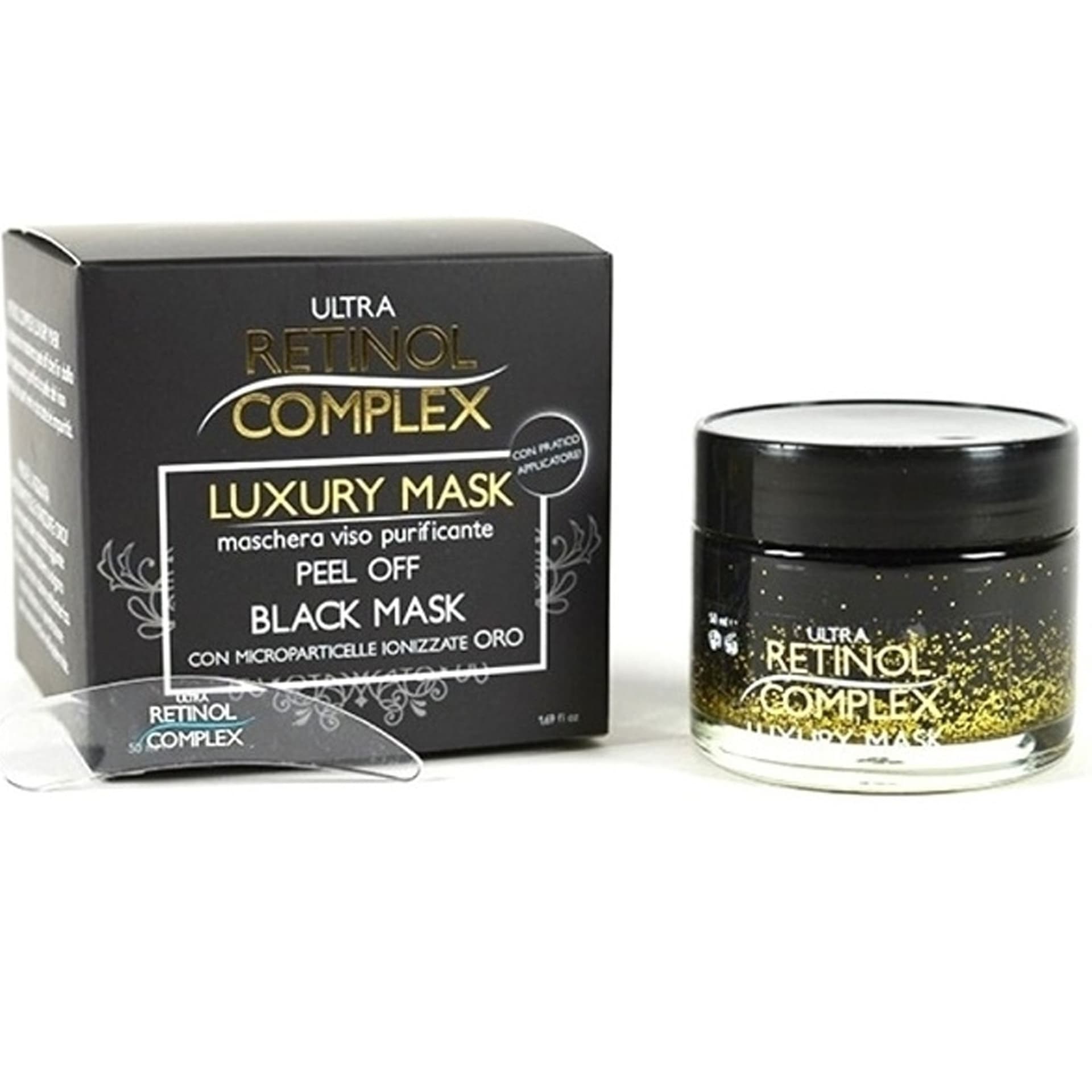 MASCHERA VISO PURIFICANTE PEEL OFF BLACK MASCK CON MICROPARTICELLE IONIZZATE ORO Bellezza/Cura della pelle/Viso/Maschere Trade Shop italia - Napoli, Commerciovirtuoso.it