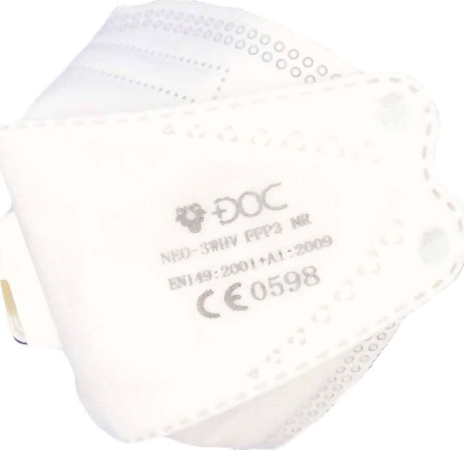 Mascherina FFP3 Pieghevole con Valvola CE 0598 Mascherine DOC FFP3 Pieghevole DPI di III Categoria Certificazione in Mascherine a coppa Dresswork - Como, commercioVirtuoso.it