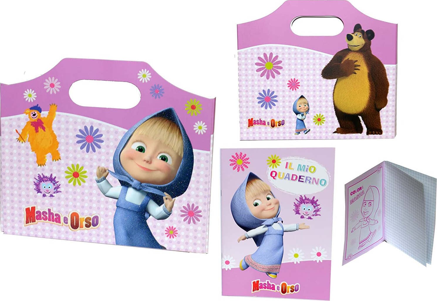 Masha e Orso Cartelletta valigetta quaderno cartelletta Cancelleria e prodotti per ufficio/Scuola e materiale didattico/Materiale scolastico/Cartelle e zaini per la scuola/Set per la scuola Scontolo.net - Potenza, Commerciovirtuoso.it