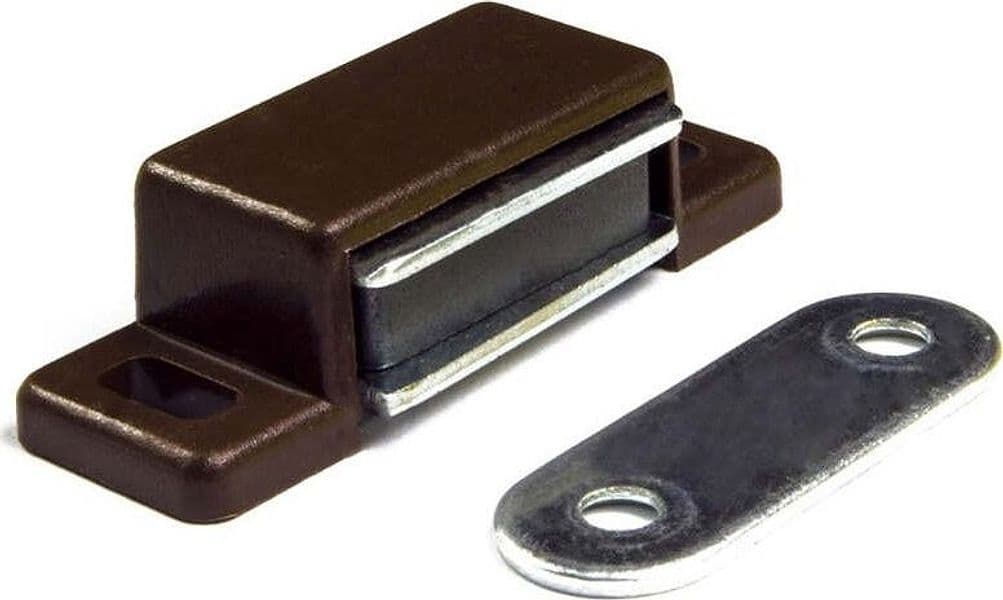 MASIDEF---12-PEZZI---CHIUSURE-MAGNETICHE-DA-APPLICARE---FORZA-4KG---COLORE-MARRONE