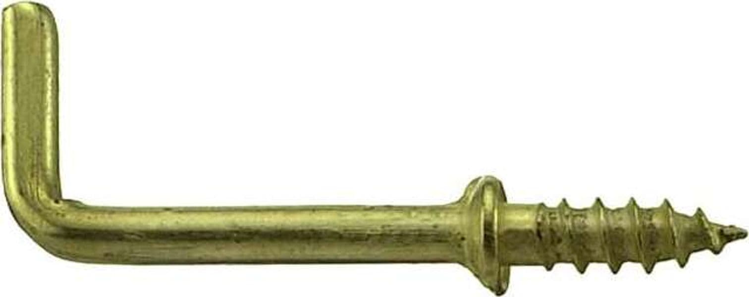 MASIDEF - 2 PEZZI - CANCANI CON BATTUTA 3,3x35MM - CON FILETTATURA PER LEGNO - IN OTTONE